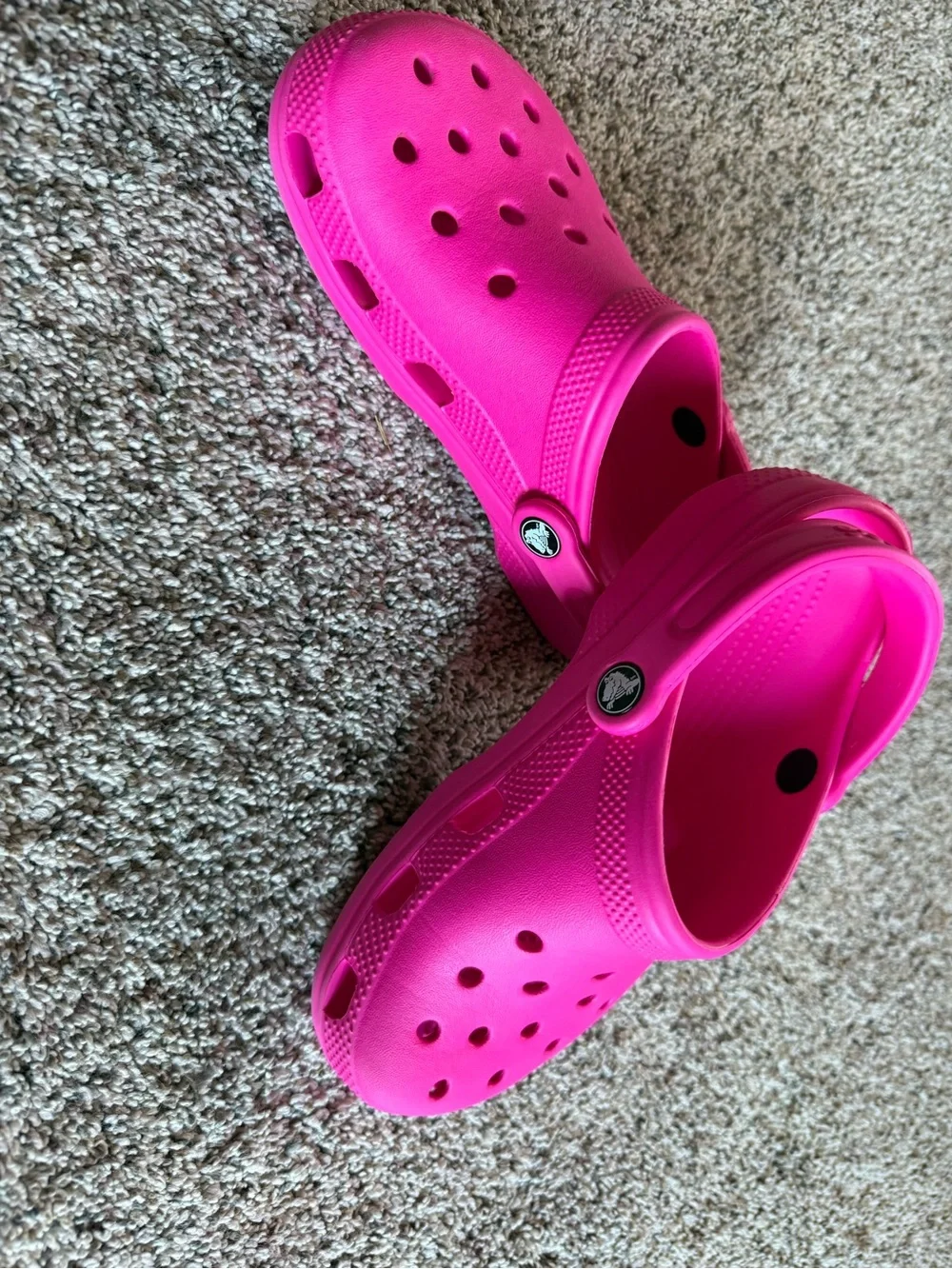 CROCS Kids Hot Pink Classic Clogs, J4